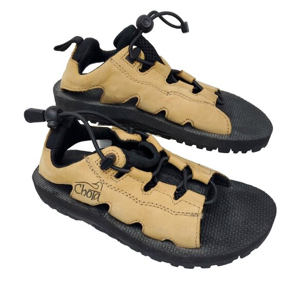 Chota Water Sport Wading Sandals Men / Boys 4 Tan Brown SD100 Leather Fishing - Picture 1 of 10